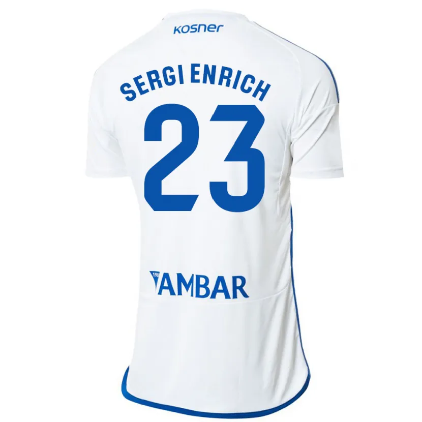 Danxen Niño Camiseta Sergi Enrich #23 Blanco 1ª Equipación 2023/24 La Camisa