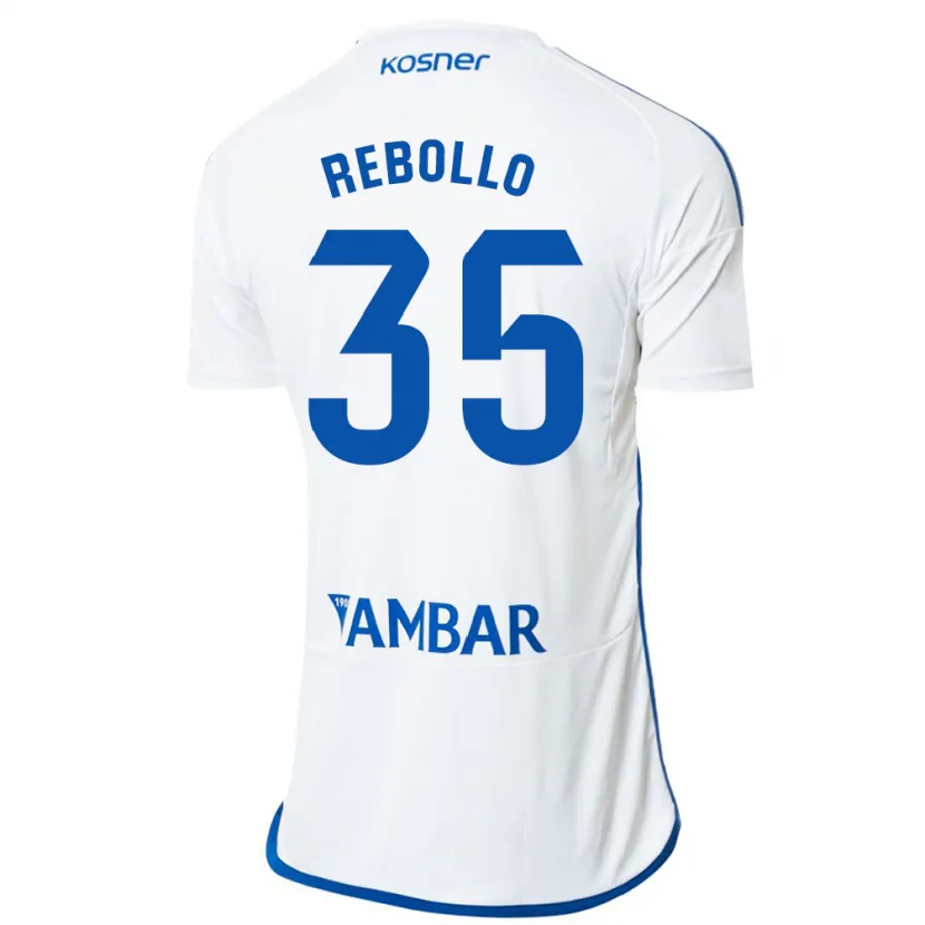 Danxen Niño Camiseta Dani Rebollo #35 Blanco 1ª Equipación 2023/24 La Camisa