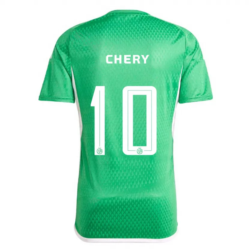 Danxen Niño Camiseta Tjaronn Chery #10 Blanco Azul 1ª Equipación 2023/24 La Camisa