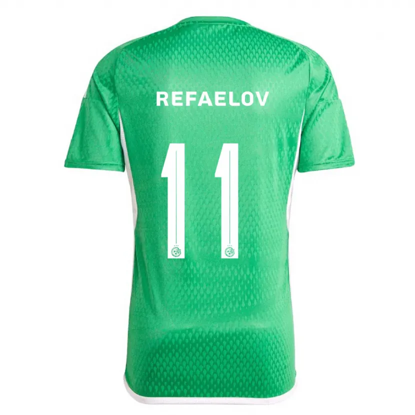 Danxen Niño Camiseta Lior Refaelov #11 Blanco Azul 1ª Equipación 2023/24 La Camisa