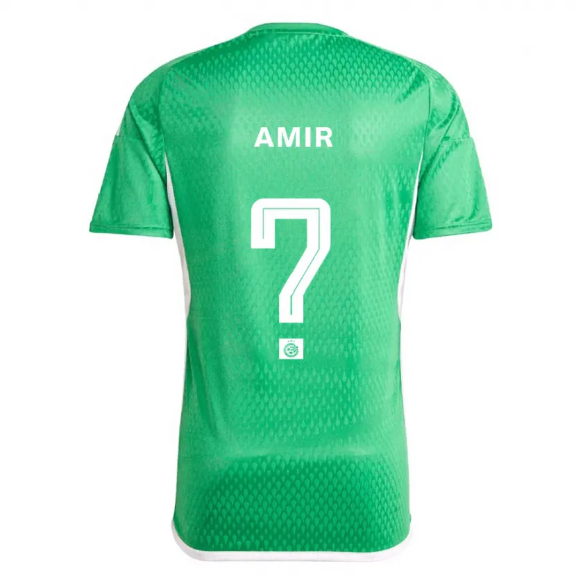 Danxen Niño Camiseta Elad Amir #0 Blanco Azul 1ª Equipación 2023/24 La Camisa