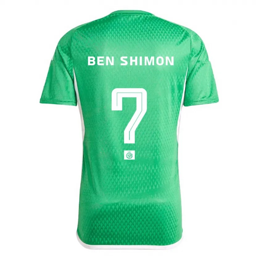 Danxen Niño Camiseta Elad Ben Shimon #0 Blanco Azul 1ª Equipación 2023/24 La Camisa