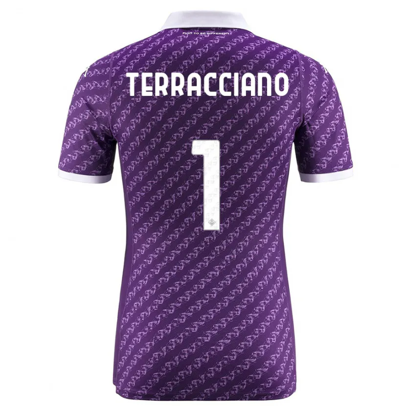 Danxen Niño Camiseta Pietro Terracciano #1 Violeta 1ª Equipación 2023/24 La Camisa