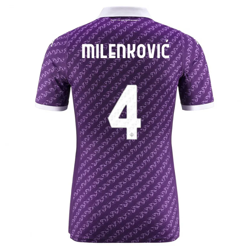 Danxen Niño Camiseta Nikola Milenković #4 Violeta 1ª Equipación 2023/24 La Camisa