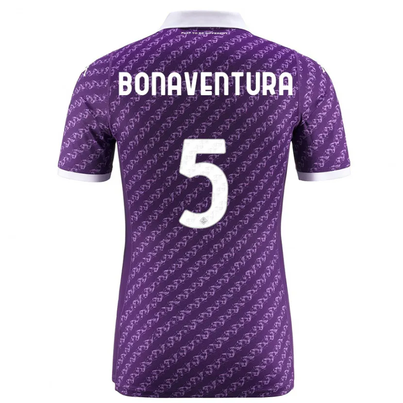 Danxen Niño Camiseta Giacomo Bonaventura #5 Violeta 1ª Equipación 2023/24 La Camisa