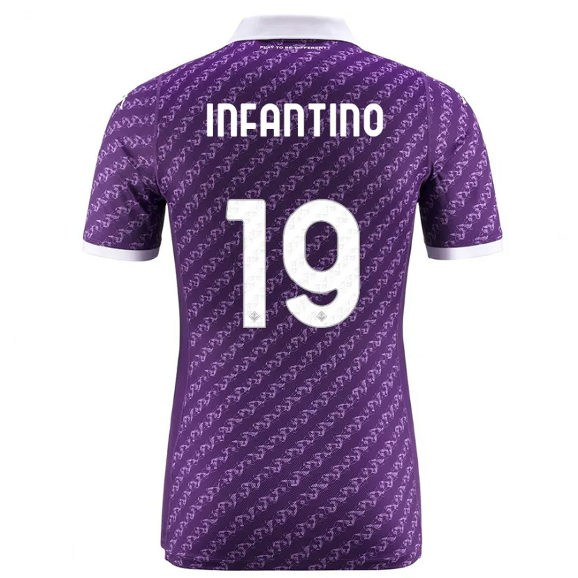 Danxen Niño Camiseta Gino Infantino #19 Violeta 1ª Equipación 2023/24 La Camisa