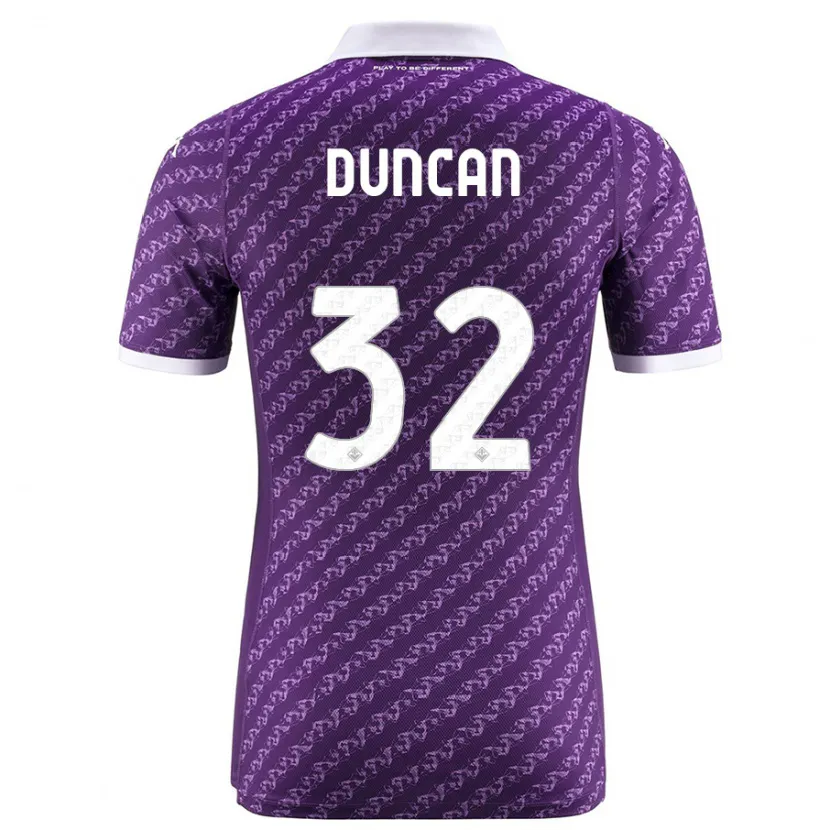 Danxen Niño Camiseta Alfred Duncan #32 Violeta 1ª Equipación 2023/24 La Camisa