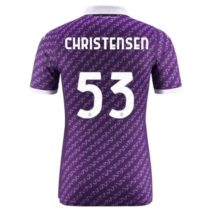 Danxen Niño Camiseta Oliver Christensen #53 Violeta 1ª Equipación 2023/24 La Camisa