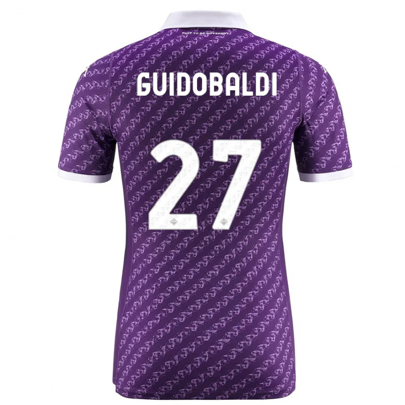 Danxen Niño Camiseta Filippo Guidobaldi #27 Violeta 1ª Equipación 2023/24 La Camisa