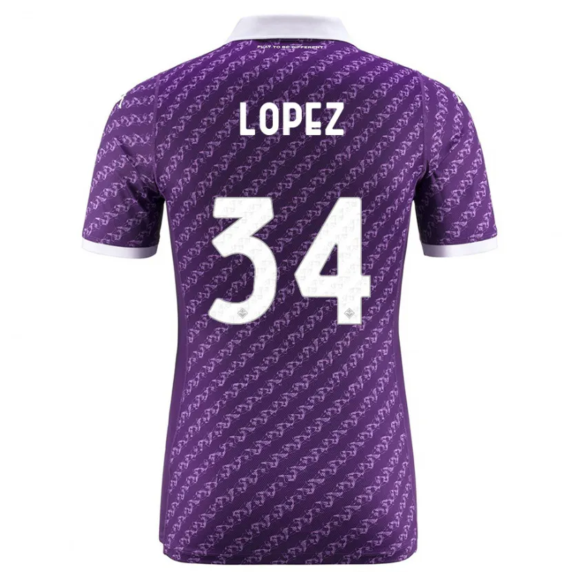 Danxen Niño Camiseta Lucas López #34 Violeta 1ª Equipación 2023/24 La Camisa