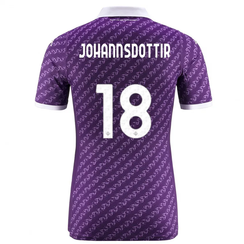 Danxen Niño Camiseta Alexandra Jóhannsdóttir #18 Violeta 1ª Equipación 2023/24 La Camisa