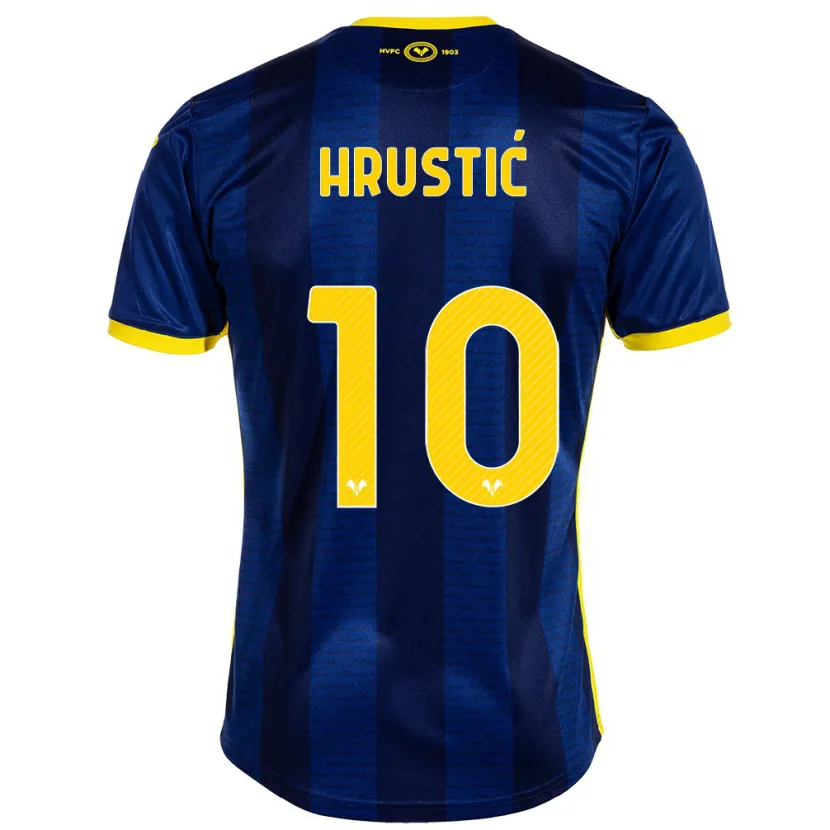 Danxen Niño Camiseta Ajdin Hrustić #10 Armada 1ª Equipación 2023/24 La Camisa