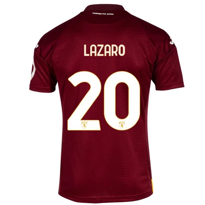 Danxen Niño Camiseta Valentino Lazaro #20 Rojo Oscuro 1ª Equipación 2023/24 La Camisa