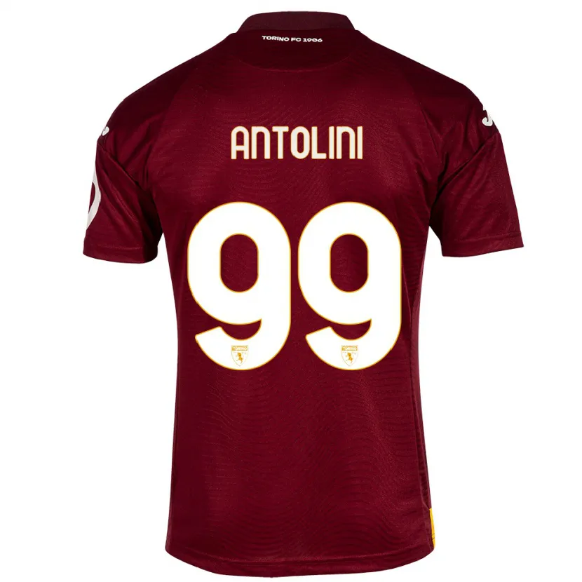 Danxen Niño Camiseta Jacopo Antolini #99 Rojo Oscuro 1ª Equipación 2023/24 La Camisa