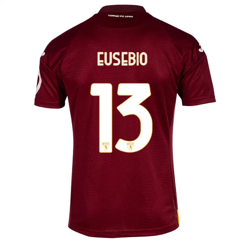 Danxen Niño Camiseta Chiara Eusebio #13 Rojo Oscuro 1ª Equipación 2023/24 La Camisa