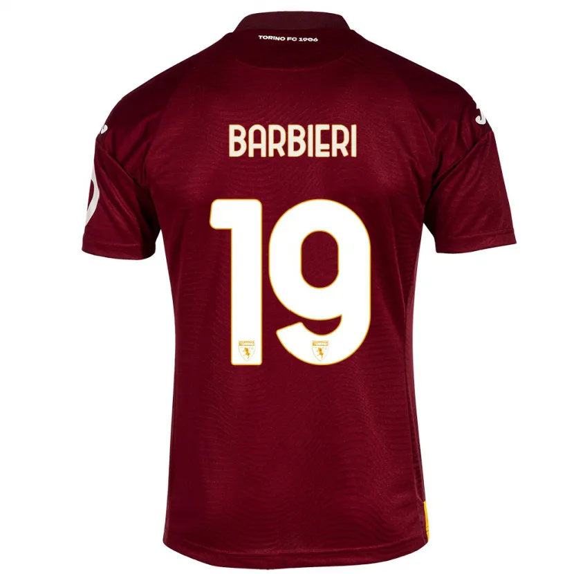 Danxen Niño Camiseta Raffaella Barbieri #19 Rojo Oscuro 1ª Equipación 2023/24 La Camisa