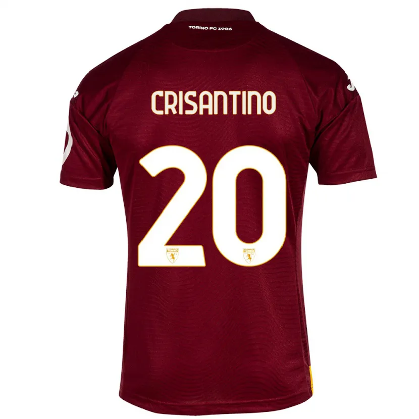 Danxen Niño Camiseta Giulia Crisantino #20 Rojo Oscuro 1ª Equipación 2023/24 La Camisa