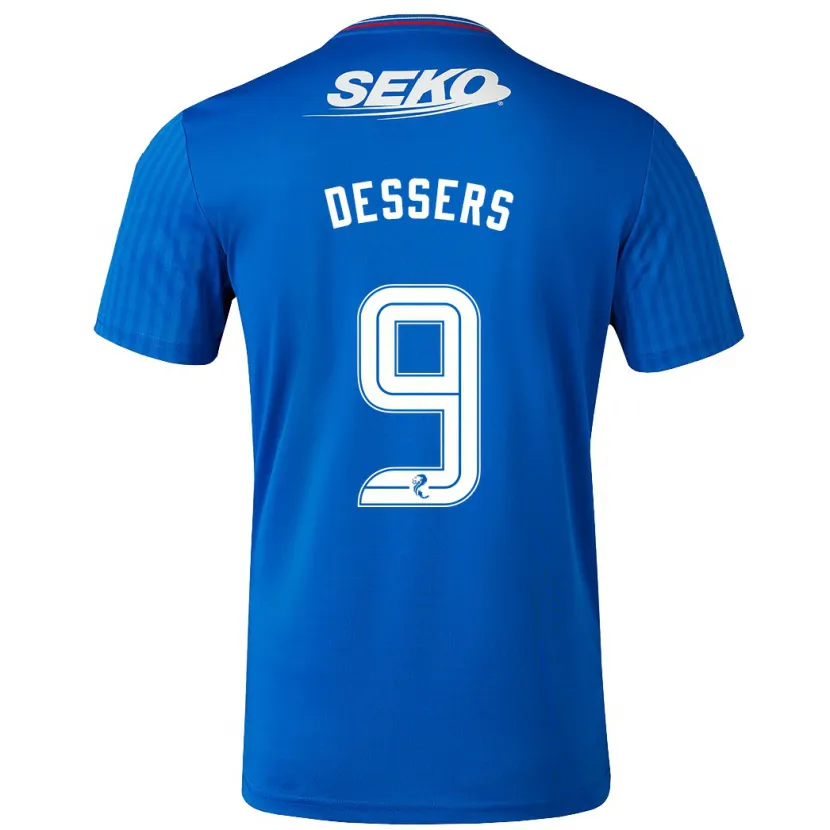 Danxen Niño Camiseta Cyriel Dessers #9 Azul 1ª Equipación 2023/24 La Camisa