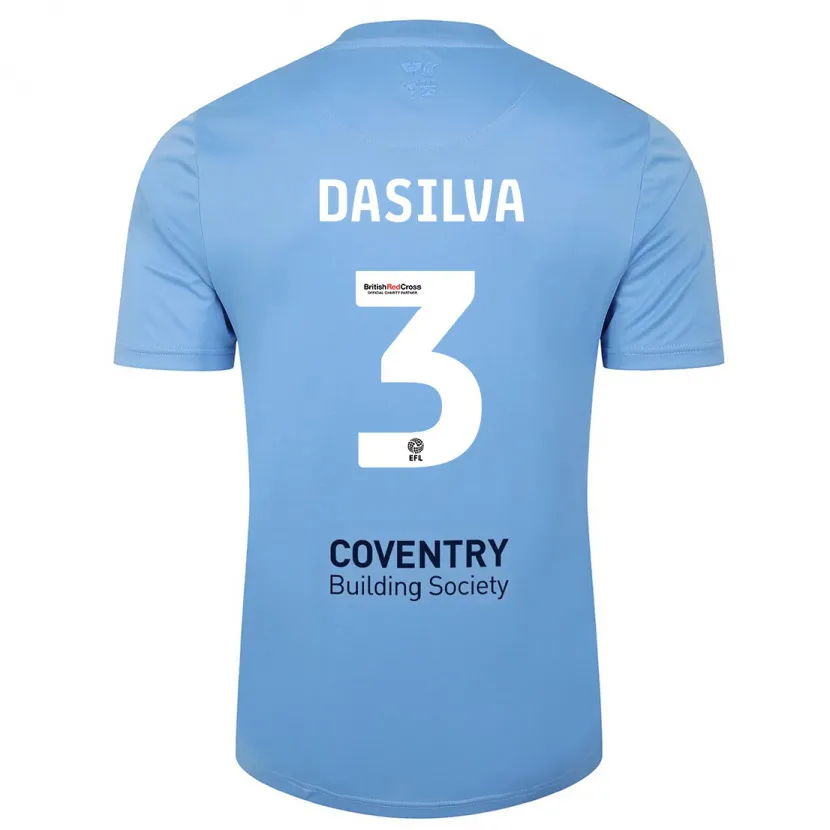 Danxen Niño Camiseta Jay Dasilva #3 Cielo Azul 1ª Equipación 2023/24 La Camisa