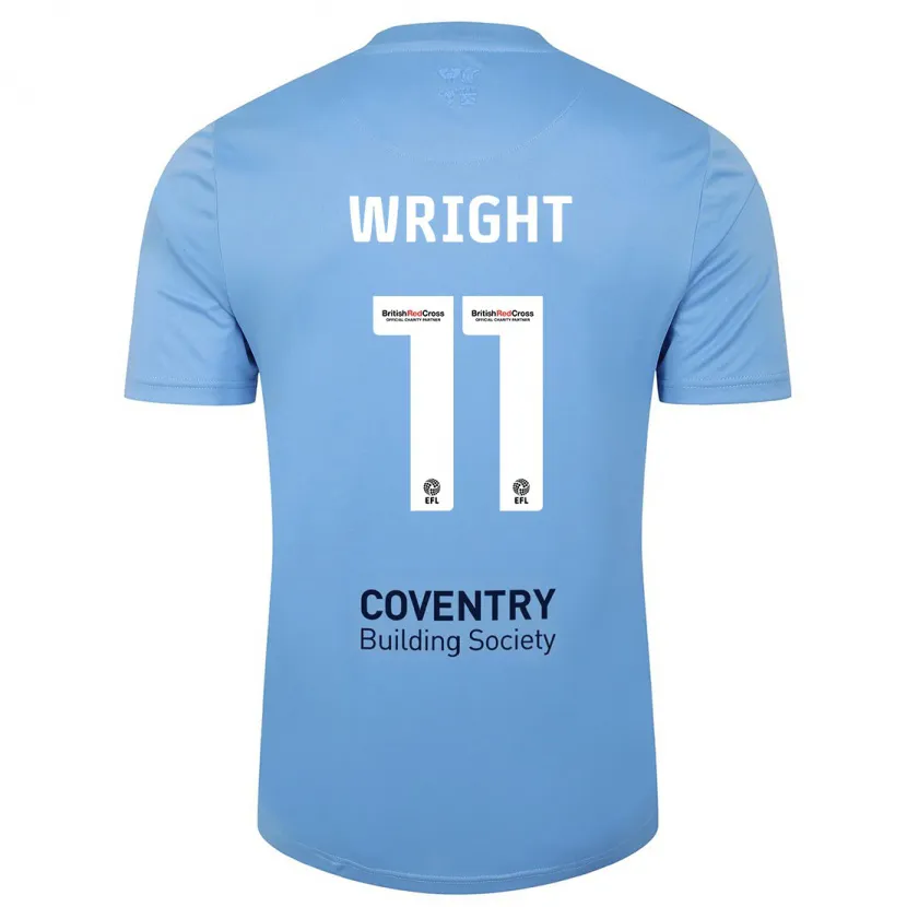 Danxen Niño Camiseta Haji Wright #11 Cielo Azul 1ª Equipación 2023/24 La Camisa