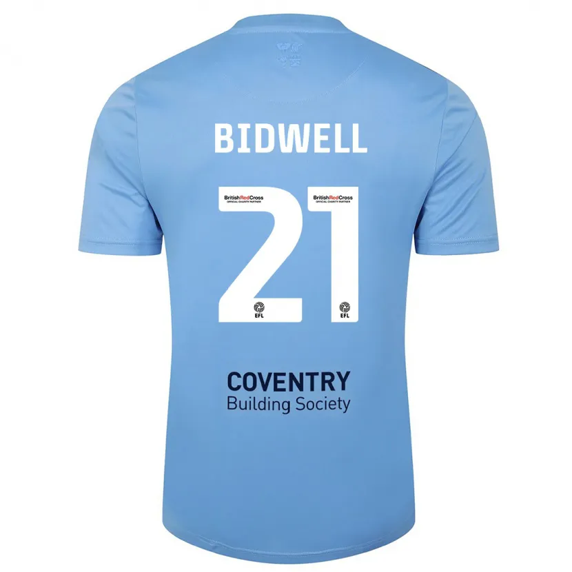 Danxen Niño Camiseta Jake Bidwell #21 Cielo Azul 1ª Equipación 2023/24 La Camisa