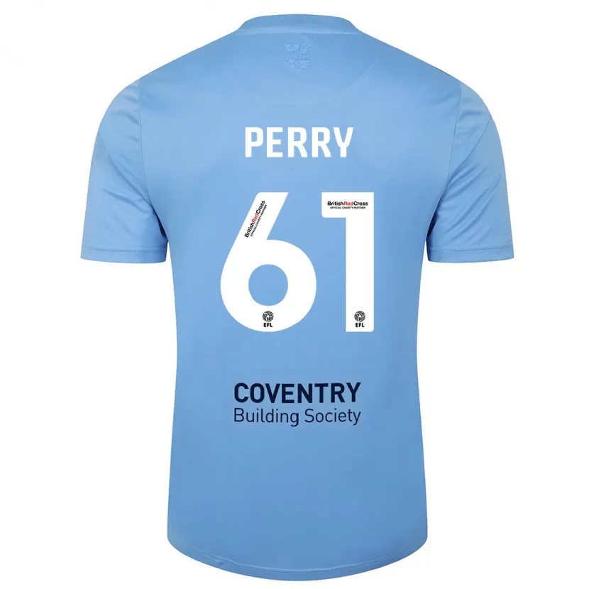 Danxen Niño Camiseta Callum Perry #61 Cielo Azul 1ª Equipación 2023/24 La Camisa