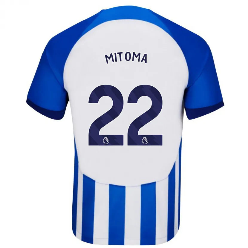 Danxen Niño Camiseta Kaoru Mitoma #22 Azul 1ª Equipación 2023/24 La Camisa