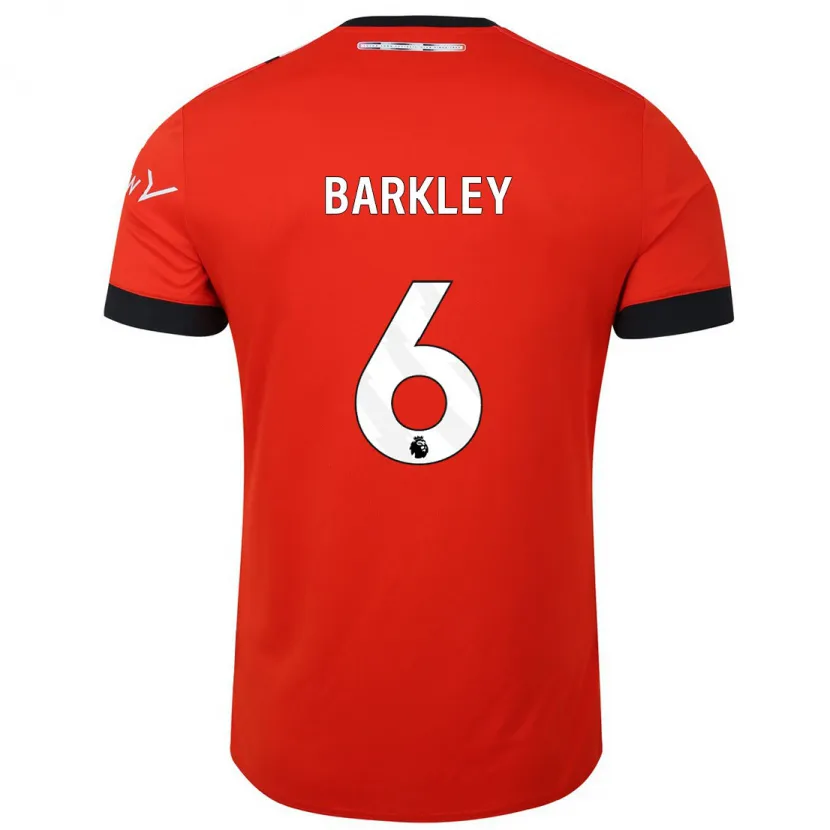 Danxen Niño Camiseta Ross Barkley #6 Rojo 1ª Equipación 2023/24 La Camisa