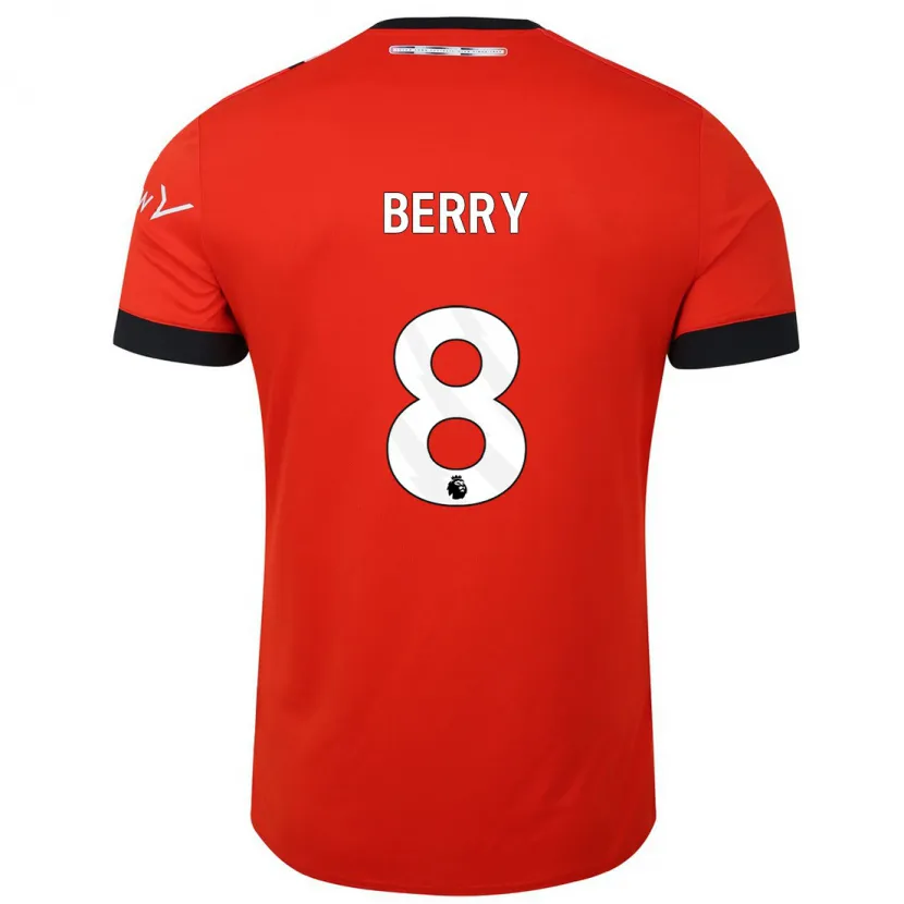 Danxen Niño Camiseta Luke Berry #8 Rojo 1ª Equipación 2023/24 La Camisa