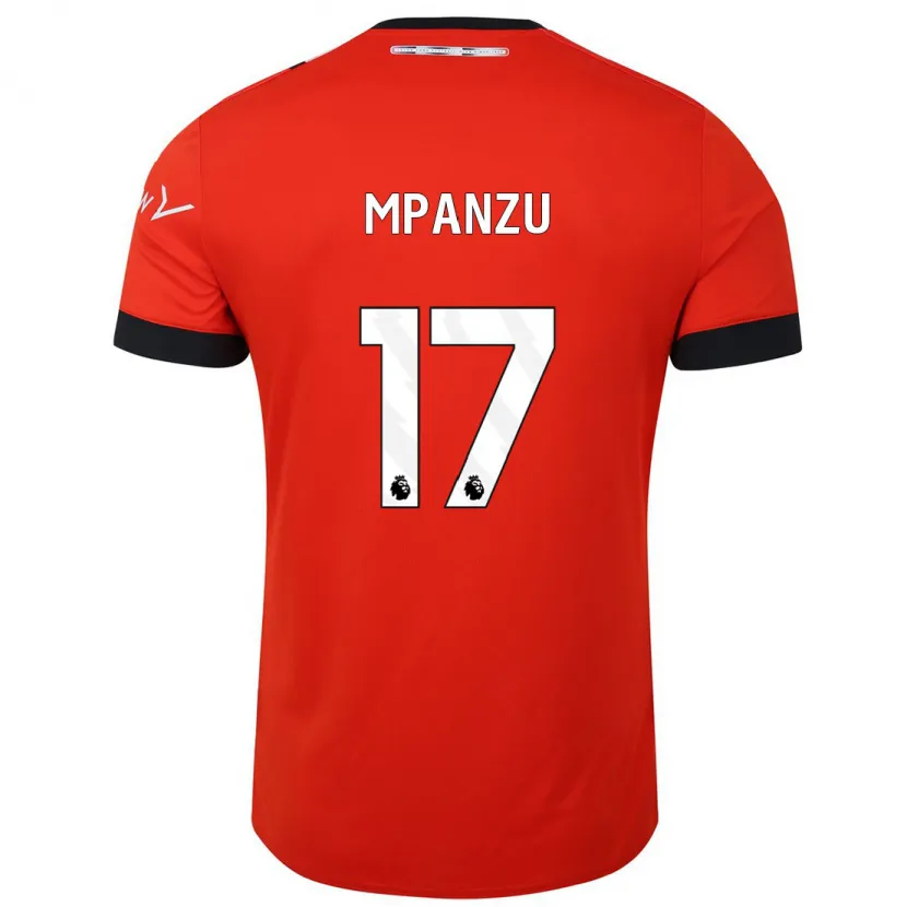 Danxen Niño Camiseta Pelly Ruddock Mpanzu #17 Rojo 1ª Equipación 2023/24 La Camisa