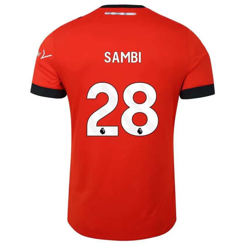 Danxen Niño Camiseta Albert Sambi Lokonga #28 Rojo 1ª Equipación 2023/24 La Camisa