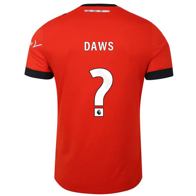 Danxen Niño Camiseta Marcus Daws #0 Rojo 1ª Equipación 2023/24 La Camisa