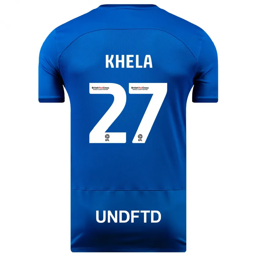 Danxen Niño Camiseta Brandon Khela #27 Azul 1ª Equipación 2023/24 La Camisa