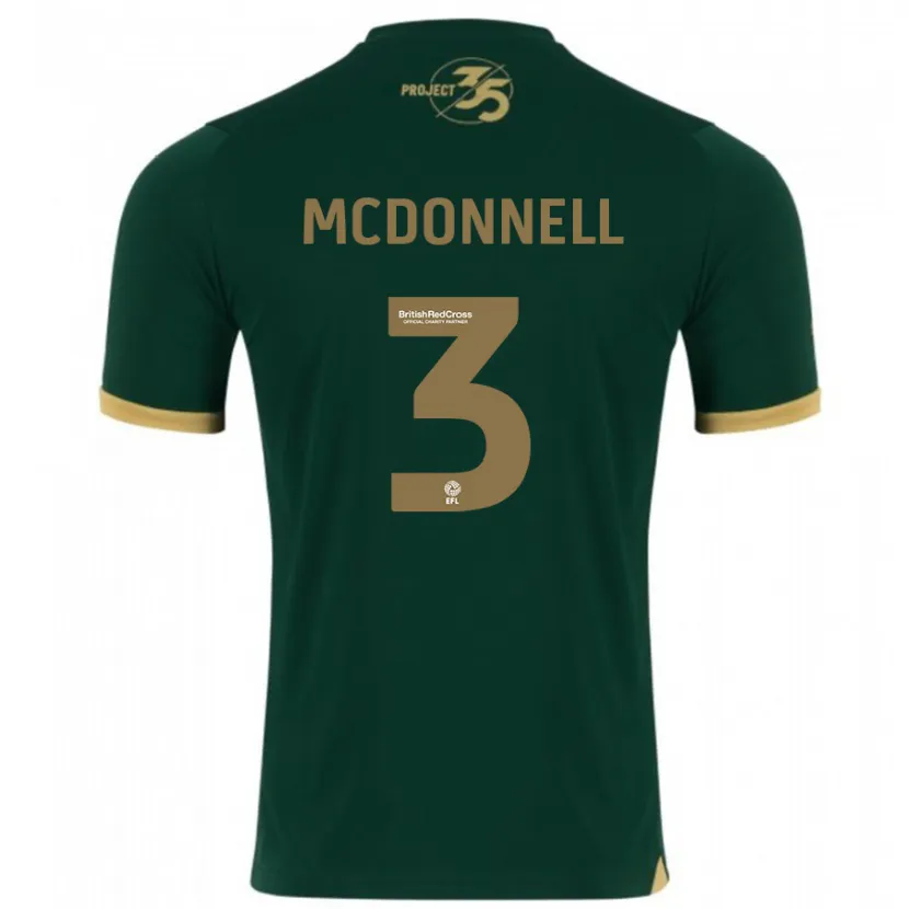 Danxen Niño Camiseta Rosie Mcdonnell #3 Verde 1ª Equipación 2023/24 La Camisa