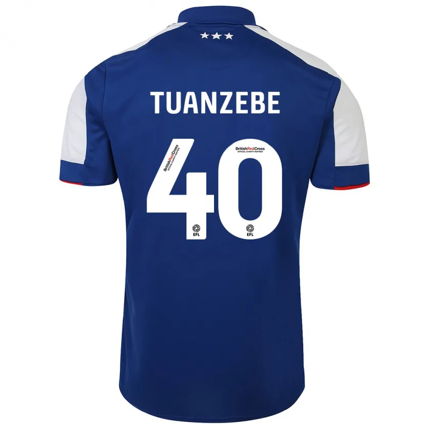 Danxen Niño Camiseta Axel Tuanzebe #40 Azul 1ª Equipación 2023/24 La Camisa