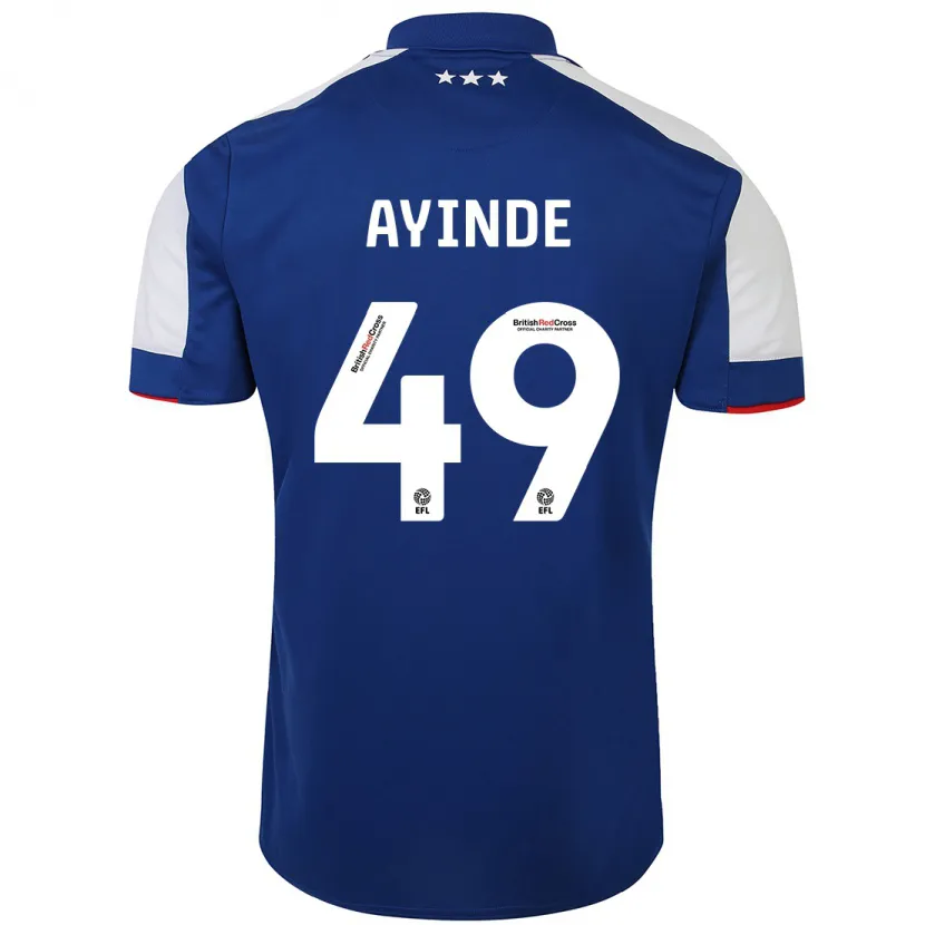 Danxen Niño Camiseta Leon Ayinde #49 Azul 1ª Equipación 2023/24 La Camisa