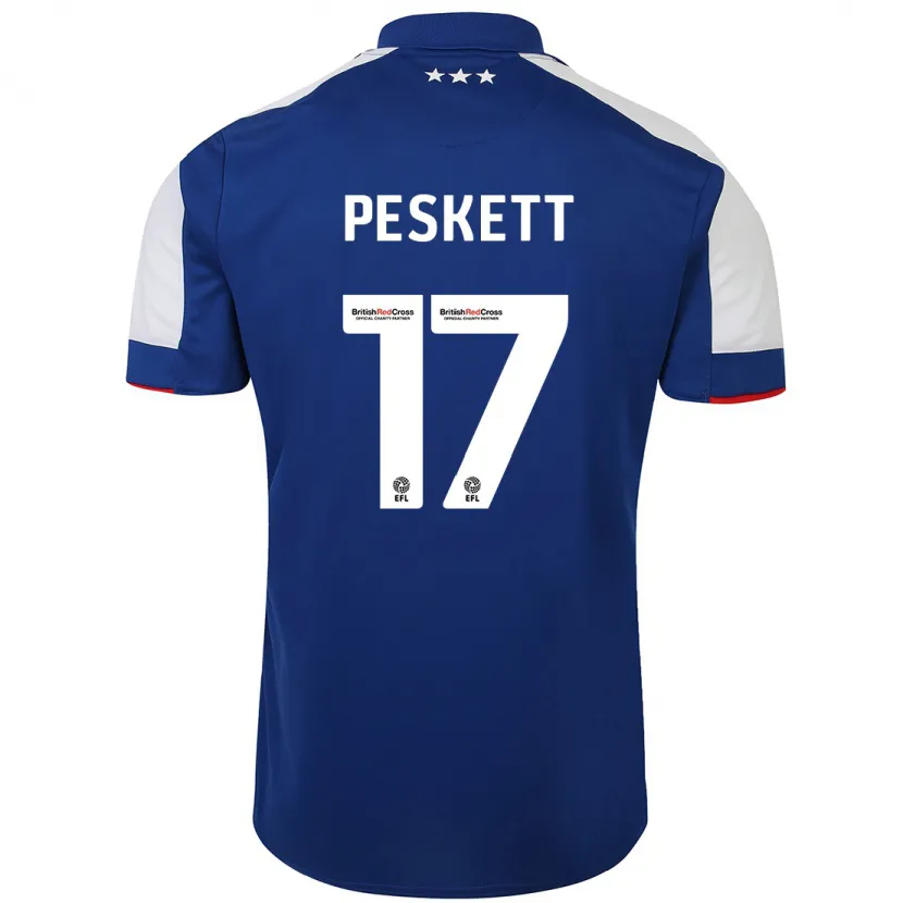 Danxen Niño Camiseta Sophie Peskett #17 Azul 1ª Equipación 2023/24 La Camisa