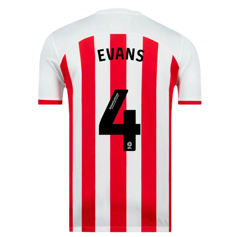 Danxen Niño Camiseta Corry Evans #4 Blanco 1ª Equipación 2023/24 La Camisa