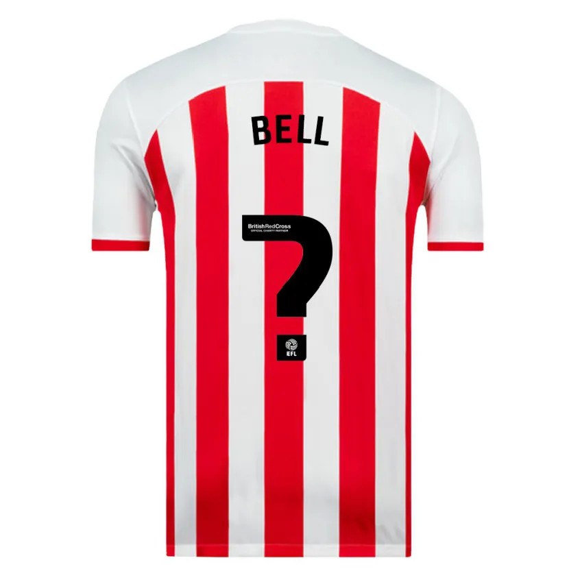 Danxen Niño Camiseta Luke Bell #0 Blanco 1ª Equipación 2023/24 La Camisa