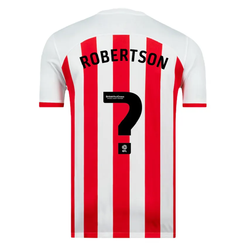 Danxen Niño Camiseta Josh Robertson #0 Blanco 1ª Equipación 2023/24 La Camisa