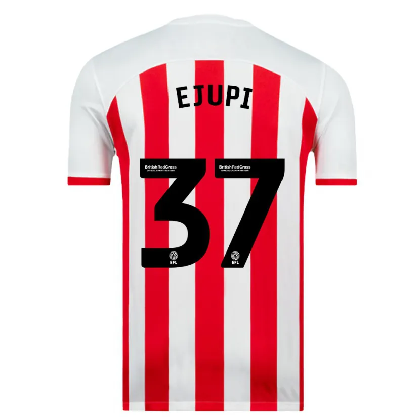 Danxen Niño Camiseta Elizabeta Ejupi #37 Blanco 1ª Equipación 2023/24 La Camisa