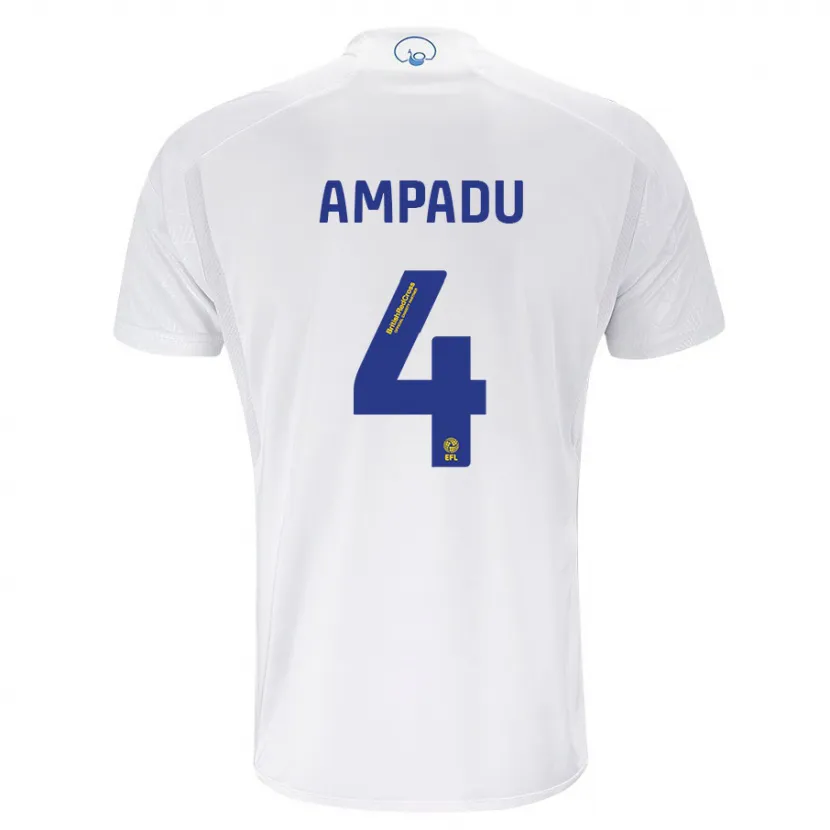 Danxen Niño Camiseta Ethan Ampadu #4 Blanco 1ª Equipación 2023/24 La Camisa