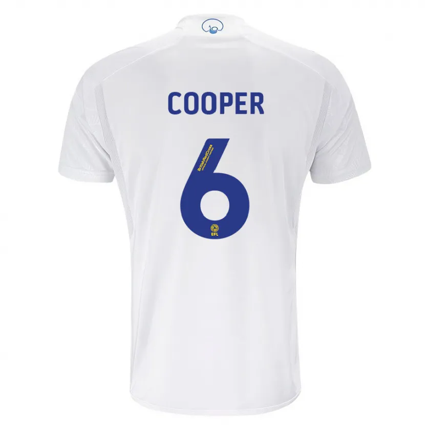 Danxen Niño Camiseta Liam Cooper #6 Blanco 1ª Equipación 2023/24 La Camisa