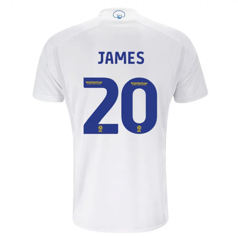 Danxen Niño Camiseta Daniel James #20 Blanco 1ª Equipación 2023/24 La Camisa