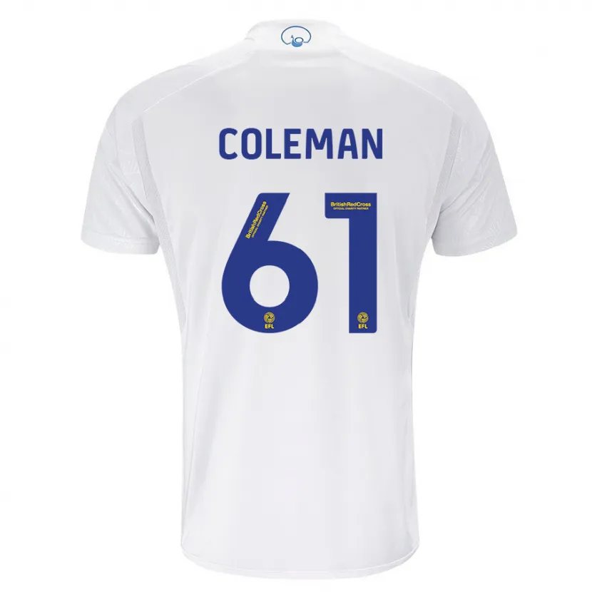 Danxen Niño Camiseta Cian Coleman #61 Blanco 1ª Equipación 2023/24 La Camisa