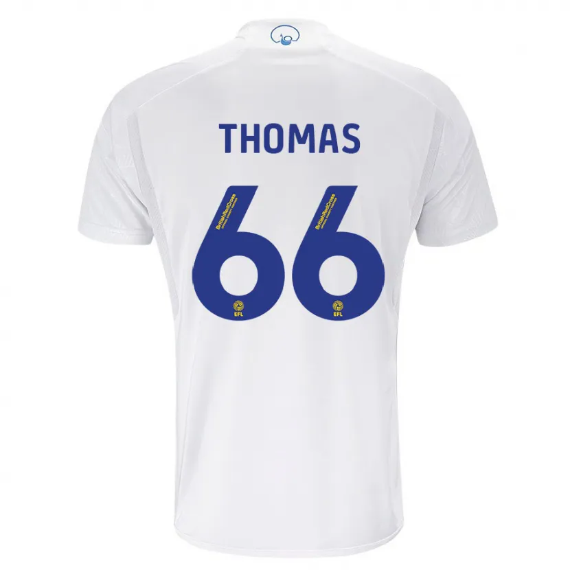 Danxen Niño Camiseta Luca Thomas #66 Blanco 1ª Equipación 2023/24 La Camisa