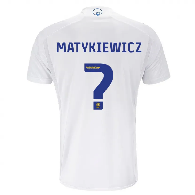 Danxen Niño Camiseta Luke Matykiewicz #0 Blanco 1ª Equipación 2023/24 La Camisa