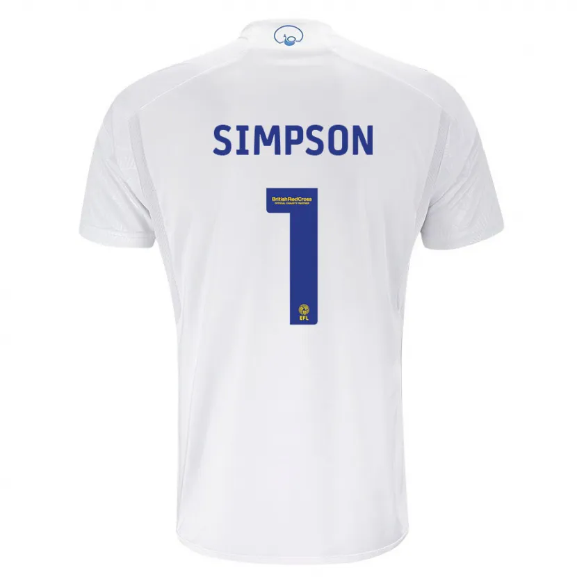 Danxen Niño Camiseta Carrie Simpson #1 Blanco 1ª Equipación 2023/24 La Camisa