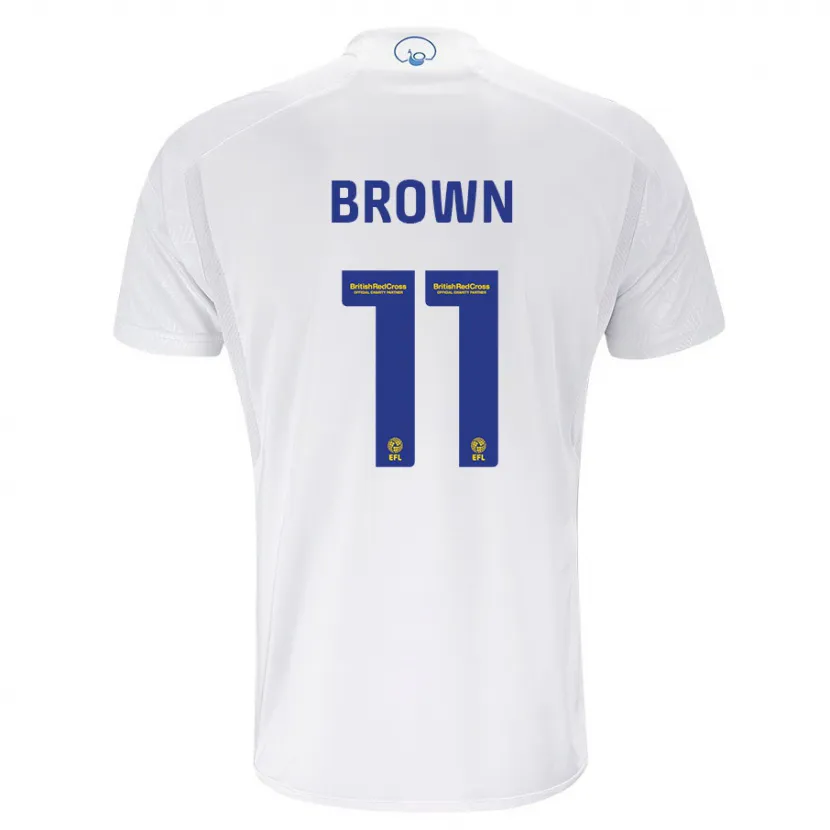 Danxen Niño Camiseta Abbie Brown #11 Blanco 1ª Equipación 2023/24 La Camisa