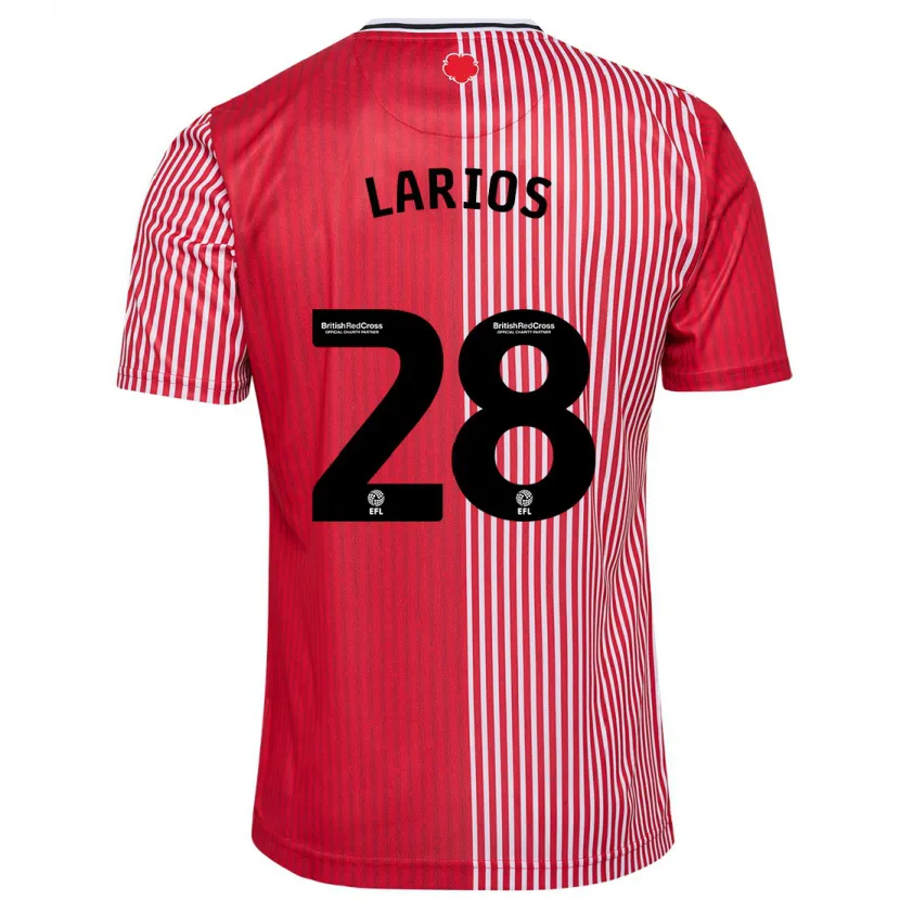 Danxen Niño Camiseta Juan Larios #28 Rojo 1ª Equipación 2023/24 La Camisa